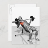 Incline Bench Press 2 Postkarte (Vorne/Hinten)