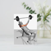 Incline Bench Press Postkarte (Stehend Vorderseite)