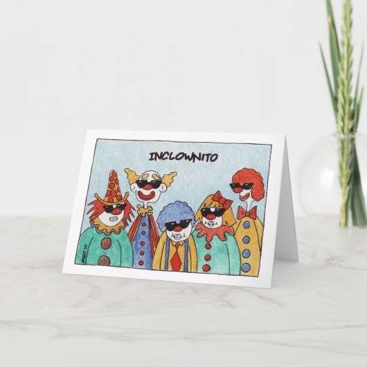 Inclownito (Birthday Card) Karte (Vorderseite)