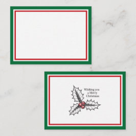 Include A Personal Note with your Christmas Gift Mitteilungskarte