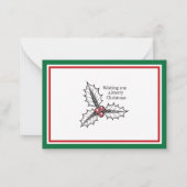 Include A Personal Note with your Christmas Gift Mitteilungskarte (Rückseite)