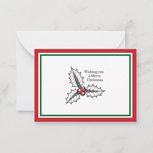 Include A Personal Note with your Christmas Gift Mitteilungskarte (Rückseite)