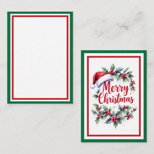 Include A Personal Note with your Christmas Gift Mitteilungskarte (Vorne/Hinten)