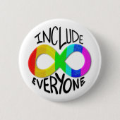 Include Everyone Rainbow Infinity Symbol  Button (Vorderseite)