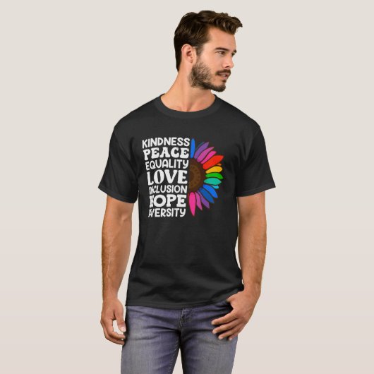 Inclusion Acceptance Kindness Solidarity Awareness T-Shirt (Vorne ganz)