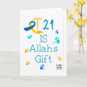Inclusion for Down Syndrome - Allah's Gift Karte (Gelbe Blume)