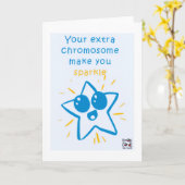 Inclusion for Down Syndrome -  Star Karte (Gelbe Blume)