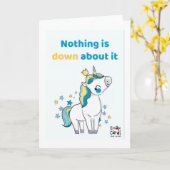 Inclusion for Down Syndrome - Unicorn Karte (Gelbe Blume)