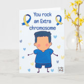 Inclusion for Down Syndrome - You Rock Extra  Karte (Gelbe Blume)