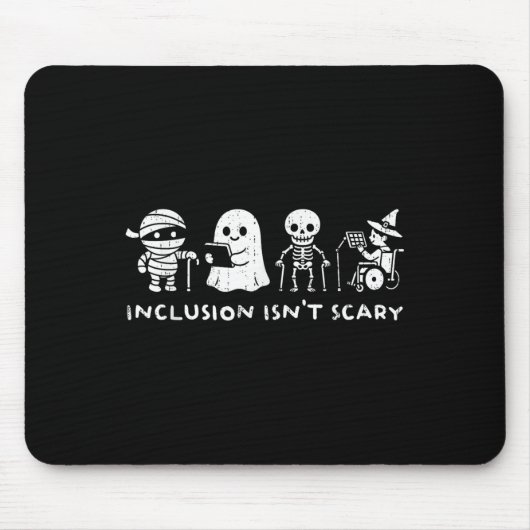 Inclusion Isn't Y Slp Halloween Ghost Mummy Sped T Mousepad (Vorne)