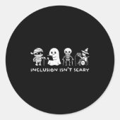 Inclusion Isn't Y Slp Halloween Ghost Mummy Sped T Runder Aufkleber (Vorderseite)