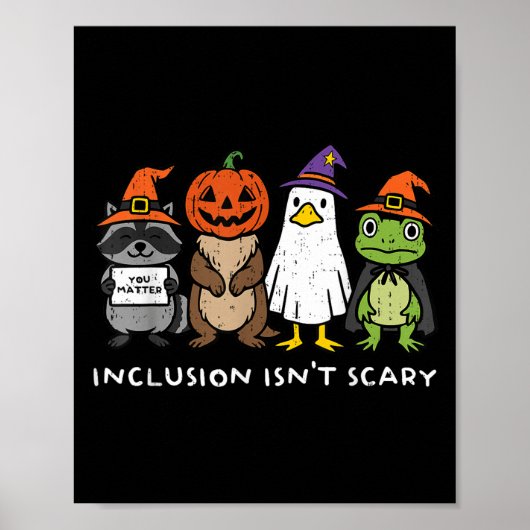 Inclusion Isn't Y Slp Halloween Sped Teacher Anima Poster (Vorne)
