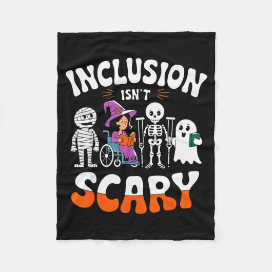 Inclusion Isn't Y Sped Halloween Special Education Fleecedecke (Vorderseite)