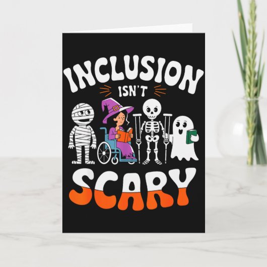 Inclusion Isn't Y Sped Halloween Special Education Karte (Vorderseite)