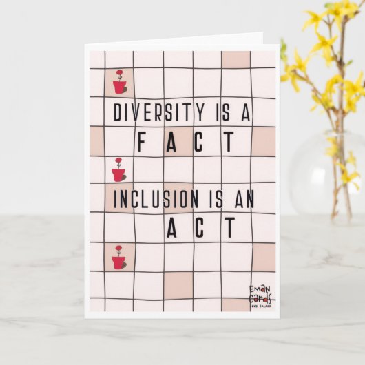 Inclusion Matters - Diversity Karte (Gelbe Blume)