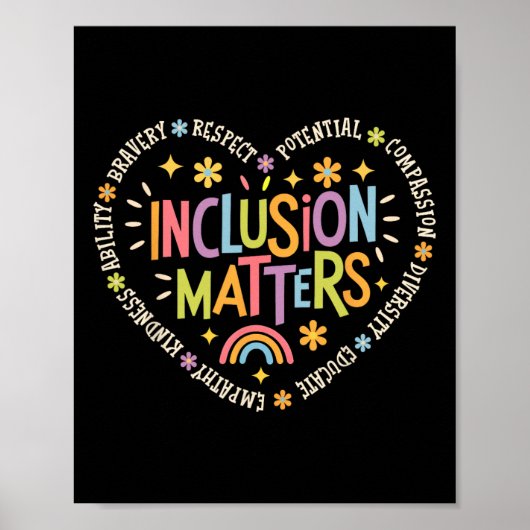 Inclusion Problems Special Education Teacher Autis Poster (Vorne)