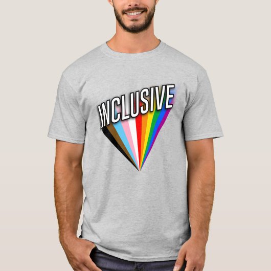 Inclusive Pride Burst T-Shirt (Vorderseite)