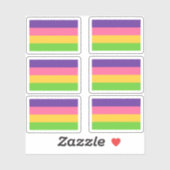 Inclusive Sapphic Lesbian Flag Sticker Pack (Blatt)