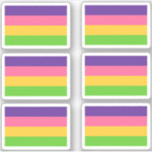 Inclusive Sapphic Lesbian Flag Sticker Pack (Vorderseite)