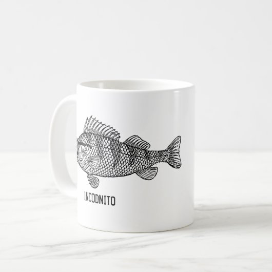 Incodnito Fisch-Tierwortspiel-Tasse Kaffeetasse (Vorderseite Links)