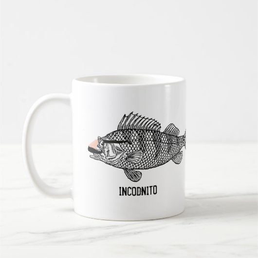 Incodnito Fisch-Tierwortspiel-Tasse Kaffeetasse (Links)