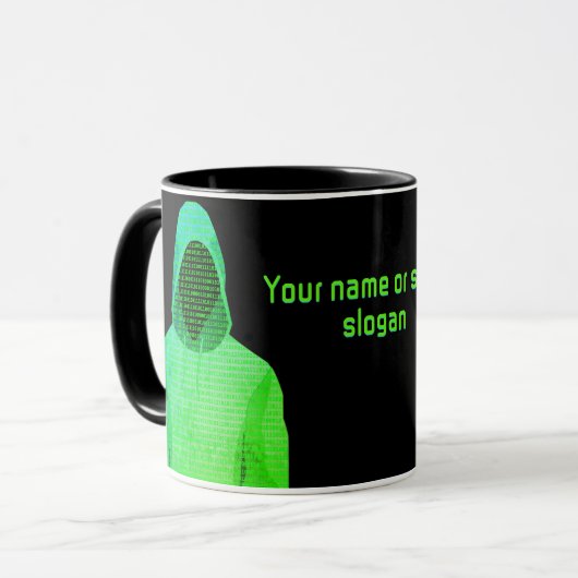 Incognito Cyber Hacker Computer Crime - eigener Sl Tasse (Vorderseite Links)