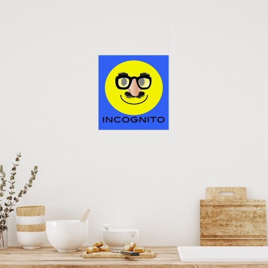 "incognito FACE DRUCKEN Poster (Küche)