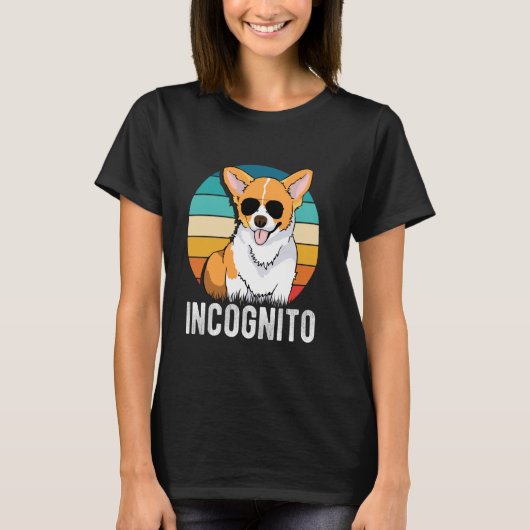 INCOGNITO Lustiger Corgi T-Shirt (Vorderseite)