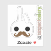 Incognito Mustache Bunny Emote SuspectCelery™ Logo Aufkleber (Blatt)