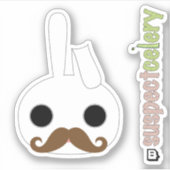 Incognito Mustache Bunny Emote SuspectCelery™ Logo Aufkleber (Vorderseite)