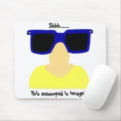 Incognito Mustache & Glasses Blonde Mousepad (Mit Mouse)