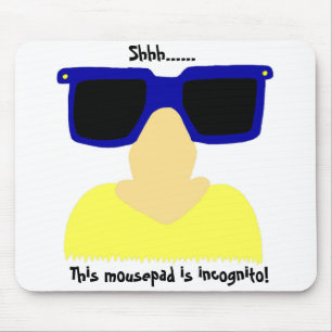 Incognito Mustache & Glasses Blonde Mousepad