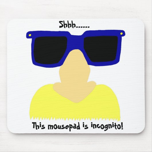 Incognito Mustache & Glasses Blonde Mousepad (Vorne)