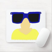 Incognito Mustache & Glasses Blonde Mousepad (Mit Mouse)