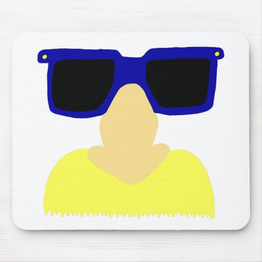 Incognito Mustache & Glasses Blonde Mousepad (Vorne)