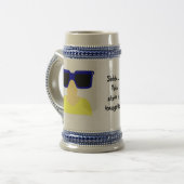 Incognito Mustache & Glasses Blonde Stein Bierglas (Vorderseite Links)