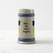 Incognito Mustache & Glasses Blonde Stein Bierglas (Mittel)