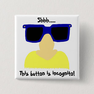 Incognito Mustache & Glasses Button