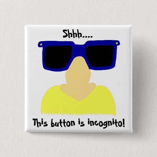 Incognito Mustache & Glasses Button (Vorderseite)