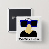 Incognito Mustache & Glasses Button (Vorne & Hinten)