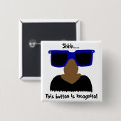 Incognito Mustache & Glasses Button (Vorne & Hinten)