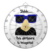 Incognito Mustache & Glasses Dartboard Dartscheibe (vorne)