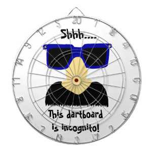 Incognito Mustache & Glasses Dartboard Dartscheibe