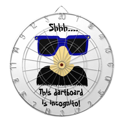 Incognito Mustache & Glasses Dartboard Dartscheibe (vorne)
