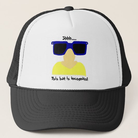 Incognito Mustache & Glasses Hat Truckerkappe (Vorderseite)