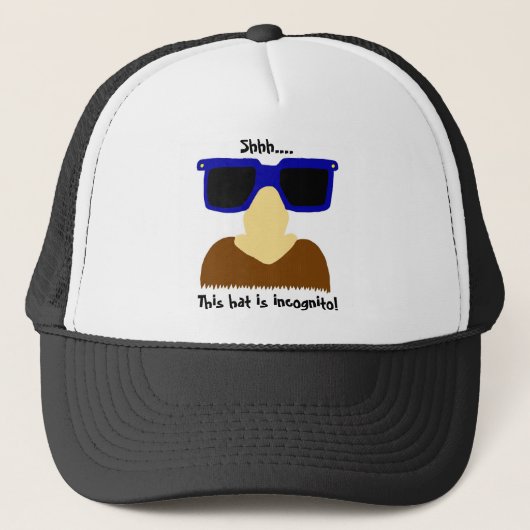 Incognito Mustache & Glasses Hat Truckerkappe (Vorderseite)