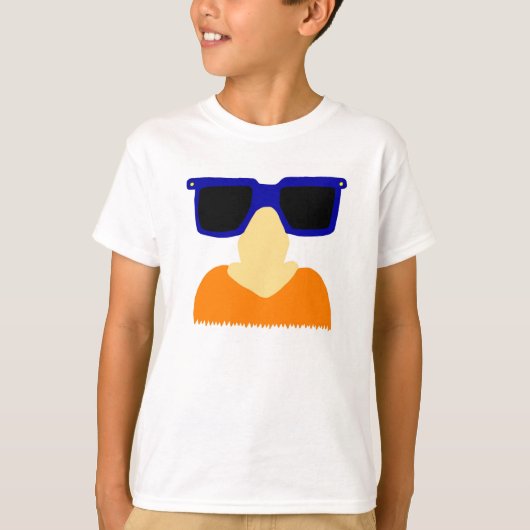 Incognito Mustache & Glasses Kids Basic T - Shirt (Vorderseite)