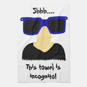 Incognito Mustache & Glasses Küchentuch