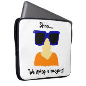 Incognito Mustache & Glasses Laptop-Sieb Laptopschutzhülle (Vorne Rechts)