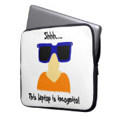 Incognito Mustache & Glasses Laptop-Sieb Laptopschutzhülle (Vorderseite Links)